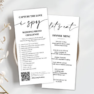 I spy wedding game Capture the love photo scavenge Menu