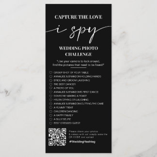 I spy wedding game Capture the love photo scavenge Menu