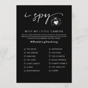 I Spy wedding Game for Reception Photo Hunt Game Program