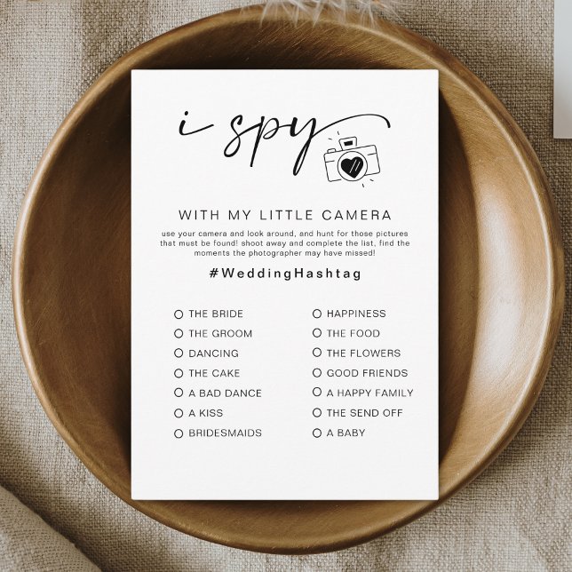 I Spy wedding Game for Reception Photo Hunt Game Program (Creator Uploaded)