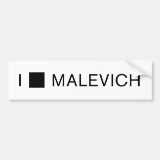 I [SQUARE] MALEVICH BUMPER STICKER