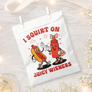 I Squirt On Juicy Wieners Adult Humour Funny Favour Bag