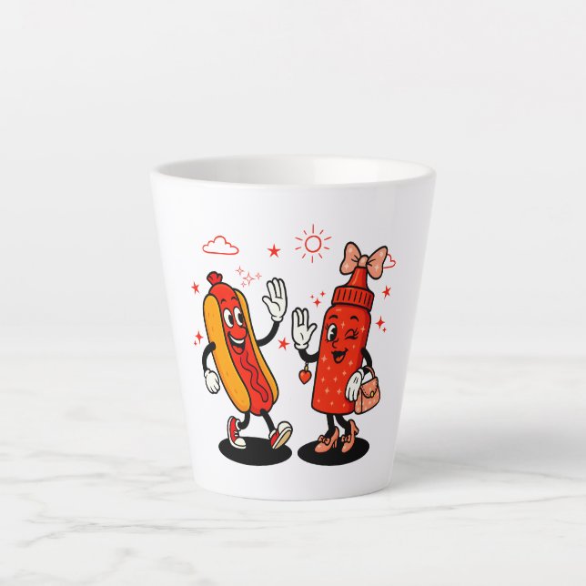 I Squirt On Juicy Wieners Adult Humour Funny Latte Mug (Front)