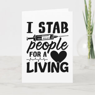 I Stab People For A Living Dialysis Nurse Gift Card