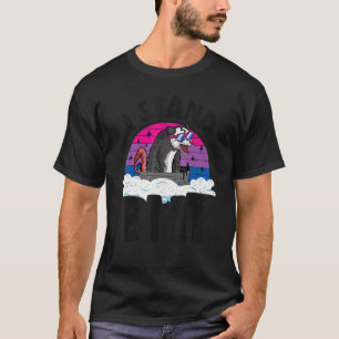 I Stand Bi It Opossum Bisexual Pride Flag Rainbow  T-Shirt