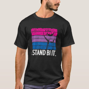 I Stand Bi It Vintage Bisexual Pride Rainbow Lgbt T-Shirt