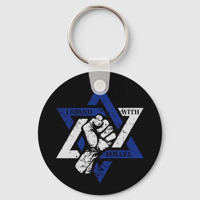 I Stand For Israel  Keychain (Front)