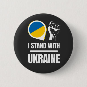 I stand for Ukraine - Support Ukrainians 2 Inch Round Button