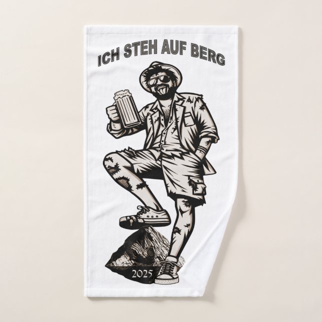 I stand up and drink my beer hand towel (Hand Towel)