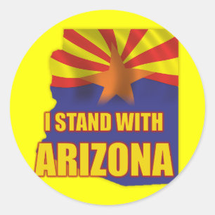 I stand with Arizona Classic Round Sticker
