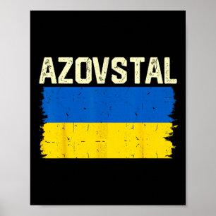 I Stand With Azovstal Mariupol Ukraine Vintage Ukr Poster