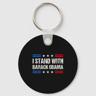 I Stand With Barack Obama American Flag Usa Obama Keychain
