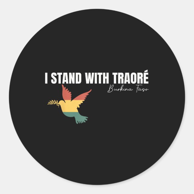I Stand With Burkina Faso-ibrahim Traoré  Classic Round Sticker (Front)