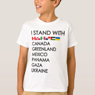 I Stand With Canada Greenland Mexico Panama Gaza U T-Shirt