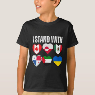I Stand With Canada Greenland Mexico Panama Gaza U T-Shirt