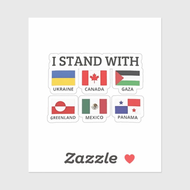 I Stand With Canada Mexico Gaza Ukraine (Sheet)