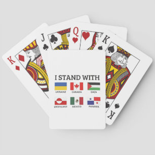 I Stand With Canada Mexico Gaza Ukraine Playing Cards