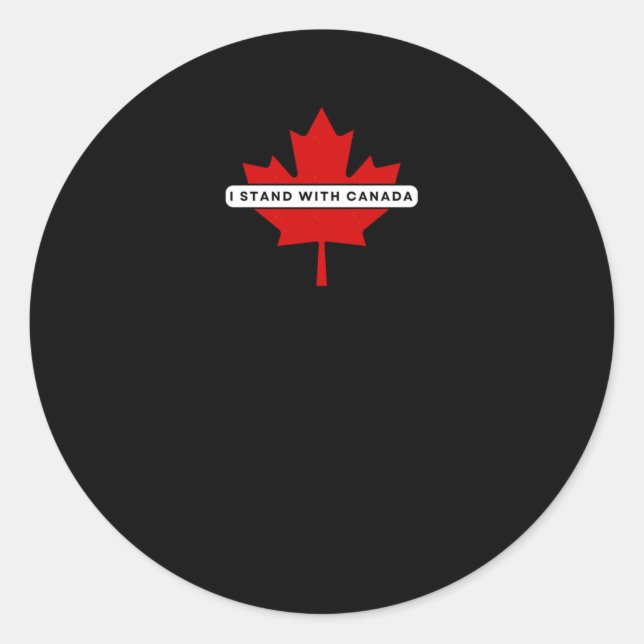 I Stand With Canada Sticker  (Front)