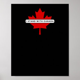 I Stand With Canada Sticker  Poster