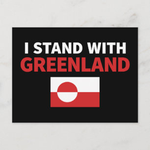 I Stand With Greenland Political Solidarity Design Holiday Postcard