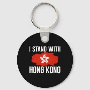 I Stand With Hong Kong Freedom Fighter Support Res Keychain