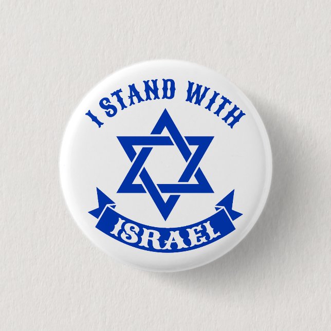 I Stand with Israel  1 Inch Round Button (Front)