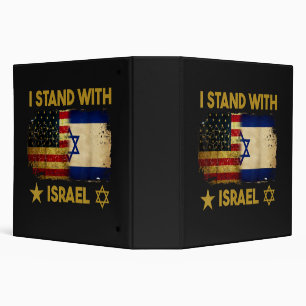 I Stand with Israel America Flag Binder