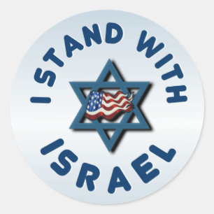 I Stand With Israel Classic Round Sticker