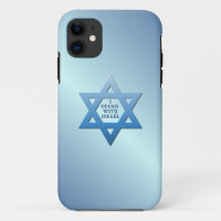 I Stand With Israel Jewish Star of David on Blue