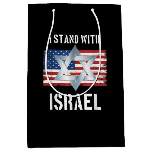 i stand with israel  medium gift bag