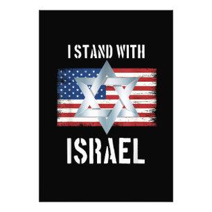 i stand with israel photo print