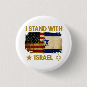 I Stand With Israel Shirt I Stand With Israel Amer 1 Inch Round Button