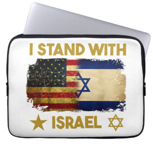 I Stand With Israel Shirt I Stand With Israel Amer Laptop Sleeve