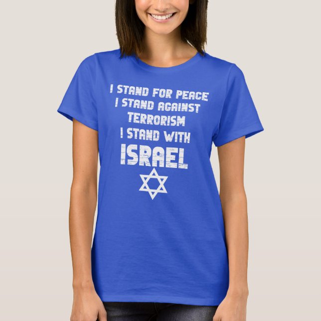 I Stand With Israel T-Shirt (Front)