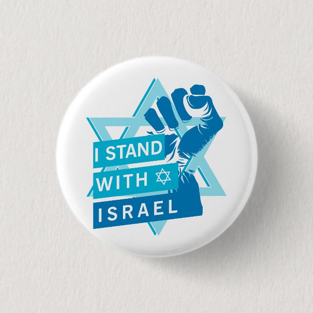 I Stand With Israel To Humanity 1 Inch Round Button (Front)