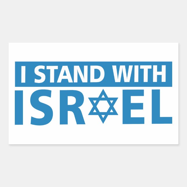 I Stand with Israel Trucker Hat Sticker (Front)
