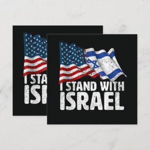 I Stand With Israel USA American Flag