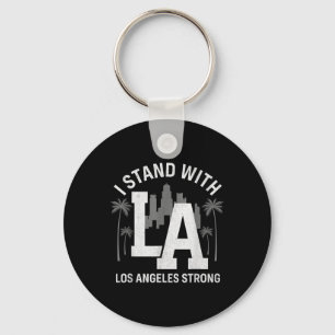 I Stand With La California Los Angeles Keychain