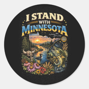 I Stand With Minnesota Classic Round Sticker
