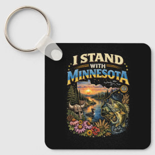 I Stand With Minnesota Keychain