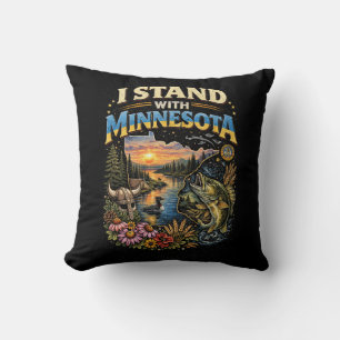 I Stand With Minnesota Throw Pillow