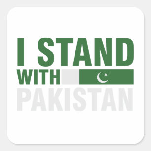 I stand with Pakistan Square Sticker
