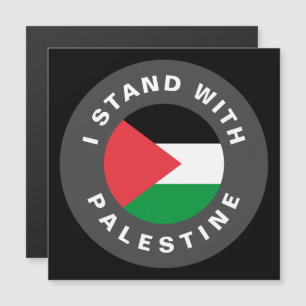 I Stand with Palestine flag black Magnetic Card
