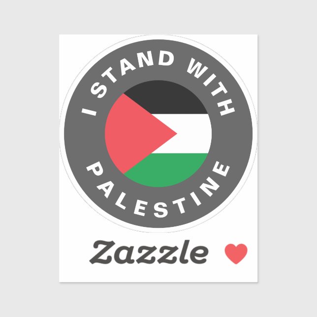 I Stand with Palestine flag custom text (Sheet)