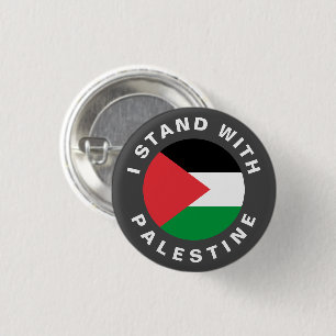 I Stand with Palestine flag personalized 1 Inch Round Button