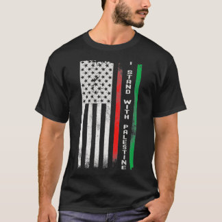 I Stand With Palestine Flag Premium  T-Shirt