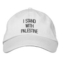 I stand with Palestine white black minimalist