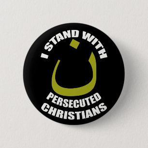 I Stand With Persecuted Christians Arabic Nun 2 Inch Round Button