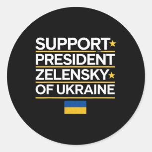 I Stand With President Zelensky - I Stand With Ukr Classic Round Sticker
