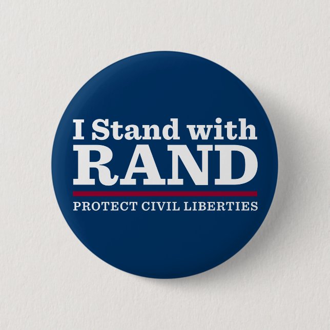 I Stand With Rand 2 Inch Round Button (Front)